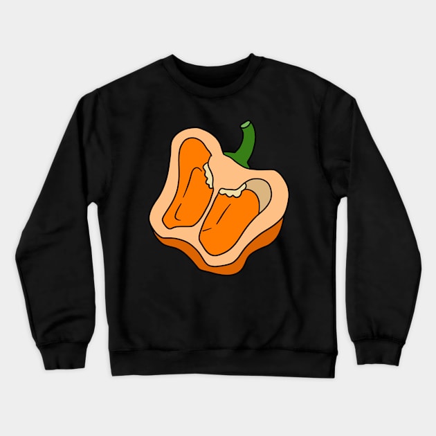 Orange Bell Pepper Half Slice Crewneck Sweatshirt by saradaboru